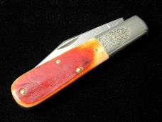 Great Eastern Cutlery Rust Orange Natural Bone Acorn Barlow Knife 861121 440C Stainless Bld 1 of 686