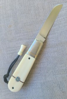 Vincenzo Balistreri Fancy Jack..3.75..Elephant Ivory.Rwl34..Mokume inlays...ivory bead.coa..pouch 