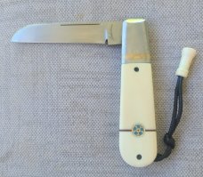 Vincenzo Balistreri Fancy Jack..3.75..Elephant Ivory.Rwl34..Mokume inlays...ivory bead.coa..pouch 