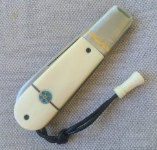 Vincenzo Balistreri Fancy Jack..3.75..Elephant Ivory.Rwl34..Mokume inlays...ivory bead.coa..pouch 