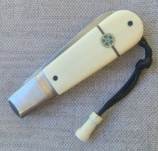 Vincenzo Balistreri Fancy Jack..3.75..Elephant Ivory.Rwl34..Mokume inlays...ivory bead.coa..pouch 