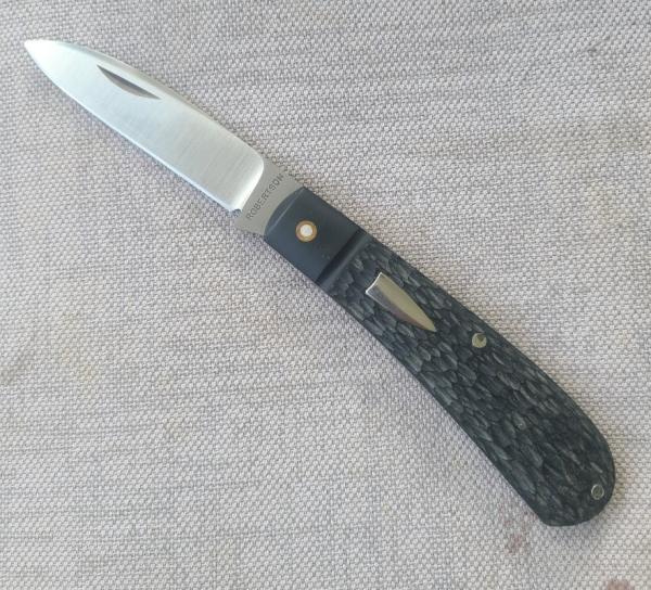 Tim Robertson Full Size Zulu...jigged paper micarta scales.. fluted micarta bolster..4" cld..Cpm154 