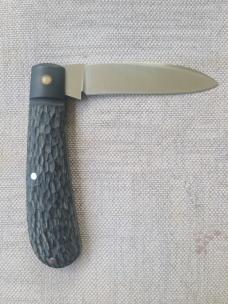 Tim Robertson Full Size Zulu...jigged paper micarta scales.. fluted micarta bolster..4" cld..Cpm154 