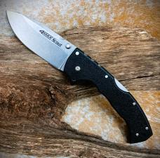 Cold Steel 4-Max Scout Tri-Ad Lock Folding Knife AUS10A Drop Point Blade Griv-Ex Handles