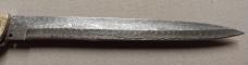 Massive 20" Double Eagle Picklock Switchblade. Damascus Blade and Buffalo Horn handles.