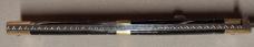 Massive 20" Double Eagle Picklock Switchblade. Damascus Blade and Buffalo Horn handles.