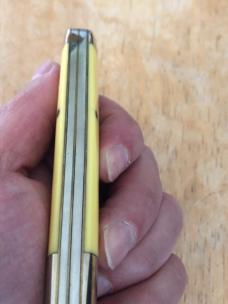 1974 Case Rail Splitter Yellow Delrin Handles 3299 1/2