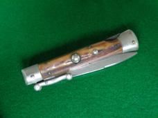 c.1960's STAG handle Folding Guard Switchblade Italy Inox PATENT