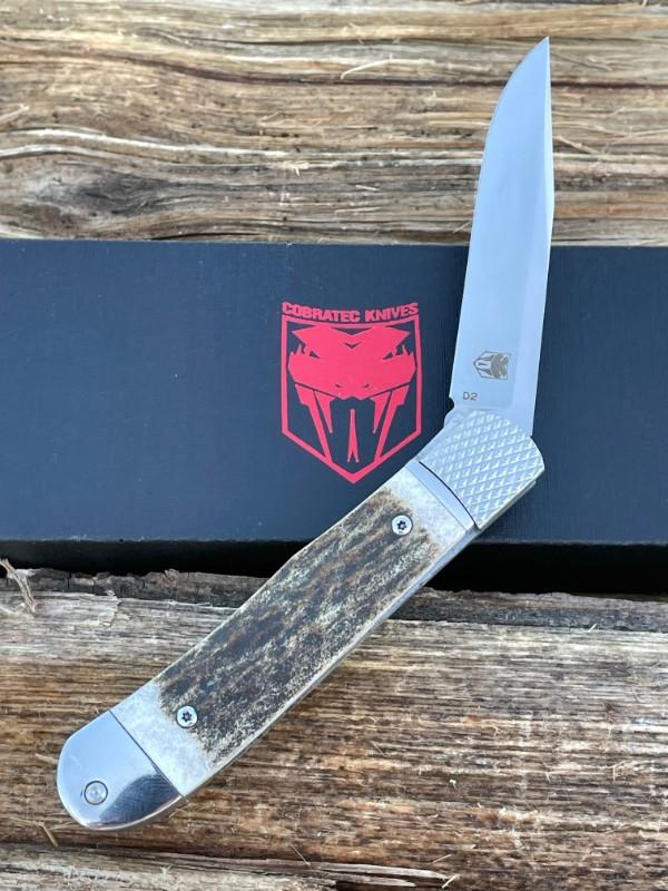 COBRATEC m STAG TRAPPER HIDDEN RELEASE D2 STEEL COBRATEC m STAG TRAPPER HIDDEN RELEASE D2 STEEL