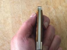 Queen Cutlery USA 41L Amber Carved Stag Bone Liner Lock