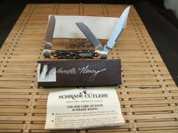 SCHRADE UNCLE HENRY 885UH "KING RANCH" USA MADE STOCKMAN VINTAGE NEW IN BOX FOLDING POCKET KNIFE SCHRADE UNCLE HENRY 885UH "KING RANCH" USA MADE STOCKMAN VINTAGE NEW IN BOX FOLDING POCKET KNIFE