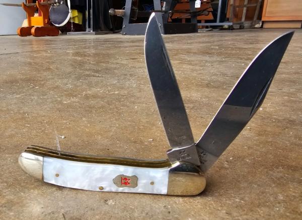 Vintage Robert Klaas Kissing Crane KC57 Copperhead Beautiful Faux Pearl Handles Never Carried