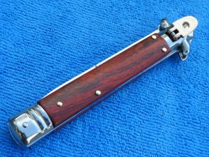 New 9" Leverlock-Stiletto knife wood handles bayonet blade