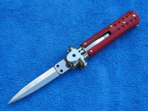 7.5" Leverlock Stiletto switchblade knife rosewood Handles