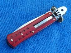 7.5"  Leverlock Stiletto switchblade knife rosewood Handles
