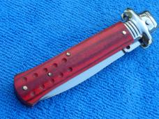 7.5"  Leverlock Stiletto switchblade knife rosewood Handles