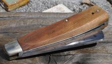 Schrade Walden Rope Knife Wood handles Never Used 4 1/2" Closed Has Tarnishish Loud In/Out Tight 