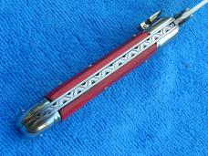 **SALE** 8" Swinguard Leverlock  switchblade knife rosewood Handles fileworked backspring