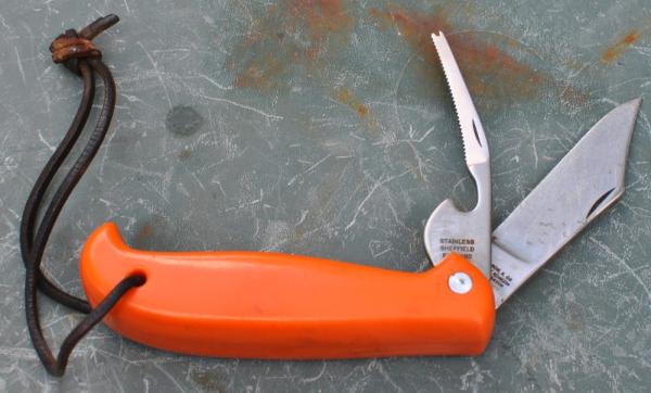 Hoffritz Import Fish Knife By G. Ibberson Co. Sheffield England 2 Blades Orange Composite Early 70's Hoffritz Import Fish Knife By G. Ibberson Co. Sheffield England 2 Blades Orange Composite Early 70's
