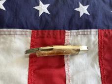 Vintage Parker Single Blade Lock Back Knife w/ Great Appaloosa Bone Handles - NOS & M/NM