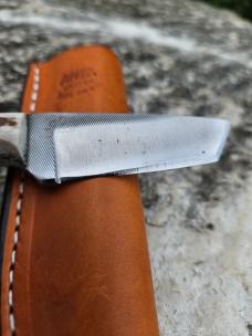2023 Handmade Anza Tanto Sheath Knife - Fat Elk Stag - Discontinued!