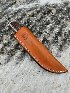 2023 Handmade Anza Tanto Sheath Knife - Fat Elk Stag - Discontinued!