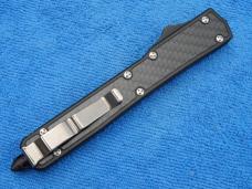 New 10.5" Dagger Blade OTF Black handle with carbon fiber insert 