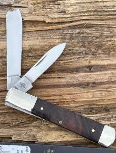 CASE XX ** 2024 BROWN MAPLE BURL WOOD RAZOR