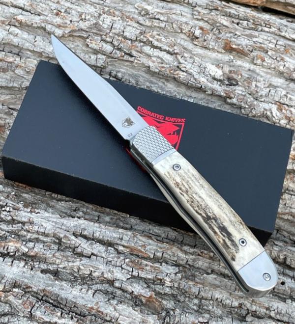 COBRATEC q STAG TRAPPER HIDDEN RELEASE D2 STEEL COBRATEC q STAG TRAPPER HIDDEN RELEASE D2 STEEL
