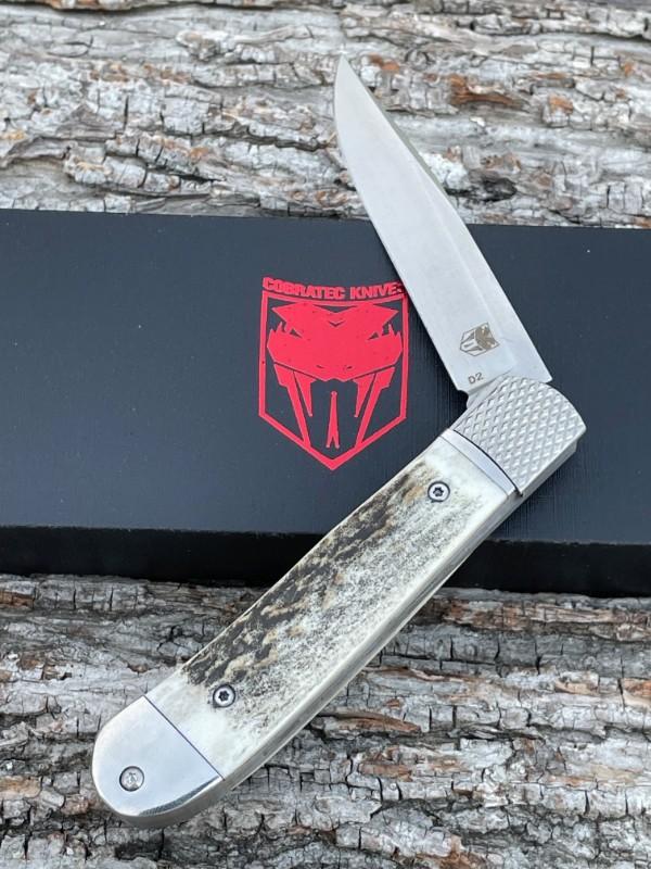 COBRATEC s STAG TRAPPER HIDDEN RELEASE D2 STEEL COBRATEC s STAG TRAPPER HIDDEN RELEASE D2 STEEL