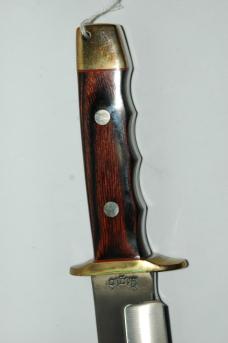 Vintage Rigid Fixed Blade Bowie with Sheath - Mint