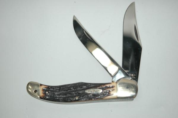 Vintage Mint Ka Bar Two Blade Stag Folder 1184 with Box