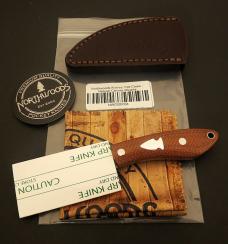 Northwoods Fall Creek Fixed Blade Natural Canvas Micarta Great Eastern Cutlery