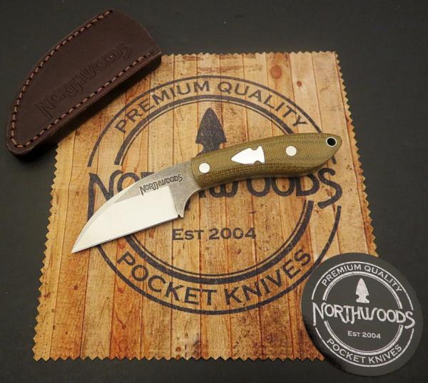 Northwoods Fall Creek Fixed Blade Green Canvas Micarta Great Eastern Cutlery Northwoods Fall Creek Fixed Blade Green Canvas Micarta Great Eastern Cutlery