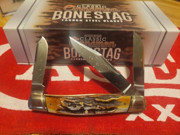 ROUGH RYDER CINNAMON BONE STAG STOCKMAN RR2421