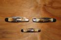 Case XX Stainless USA 2 Dot 1978 Stag Red Etch Knives / Set of 3