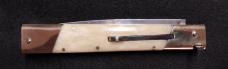 11" Camel Bone Slant Bolster Switchblade with Brass Bolsters 