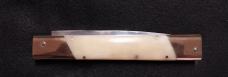 11" Camel Bone Slant Bolster Switchblade with Brass Bolsters 