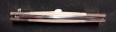 11" Camel Bone Slant Bolster Switchblade with Brass Bolsters 