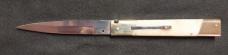 11" Camel Bone Slant Bolster Switchblade with Brass Bolsters 