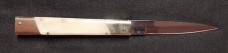 11" Camel Bone Slant Bolster Switchblade with Brass Bolsters 