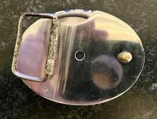 Joes Custom Shop Belt Buckle Knife With Beautiful Horn Handle and File Work