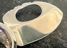 Joes Custom Shop Belt Buckle Knife With Beautiful Horn Handle and File Work