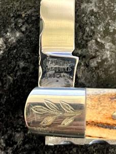 Beautiful Graham Clayton Digby's Kelham Island Large Stag Folding Knife, Sheffield England 