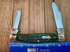 Queen City Cutlery Half Stockman Hunter Green Italian Jigged Bone 1 of 200