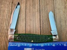 Queen City Cutlery Half Stockman Hunter Green Italian Jigged Bone 1 of 200