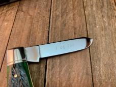 Queen City Cutlery Half Stockman Hunter Green Italian Jigged Bone 1 of 200