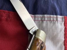 Antique Weidmannsheil 2 Blade with Corkscrew Hunter knife w/ Nice Stag Handles -NOS -NM