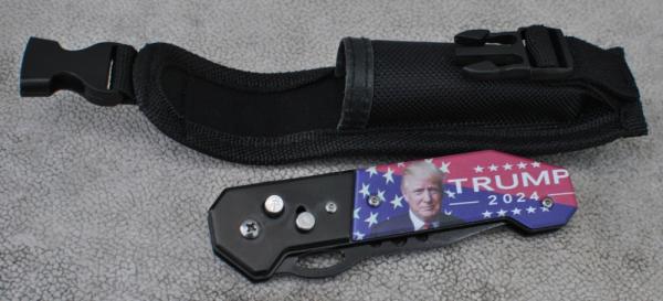 Switch Blade Trump 24 Logo Mint New 41/2" Closed Tight Fast No Wobble Button Safety Pocket Clip Switch Blade Trump 24 Logo Mint New 41/2" Closed Tight Fast No Wobble Button Safety Pocket Clip