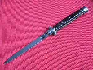 Vintage 13" Horn Rostfrei MOLLETTA Stiletto Switchblade Knife.